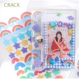 CRACK Kawaii Laser Decorative Stickers Cartoon Photo Planner Sticker Ribbon Album Stickers Heart Colored Number Scrapbooking Decorative DIY Diary Scrapbooking Journaling Stationery Glitter Stationery Stickers