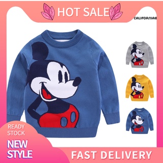 Cf88Yyt niños otoño de manga larga Mickey Mouse impresión prendas de punto niños caliente suéter jersey