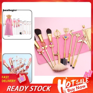 Han_ Compact Makeup Brush Anime Makeup Brushes Set Tools Kit Wands Style for Female