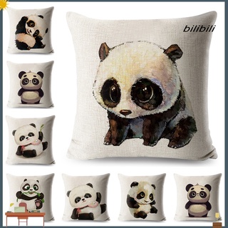 bilibili - funda de almohada cuadrada con estampado de panda, diseño de sofá cama