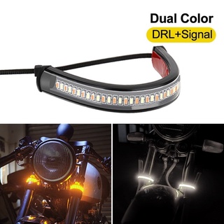 12v Motorcycle LED Light Bar, Brake Indicator Lights Two-color Streamer Light (1)