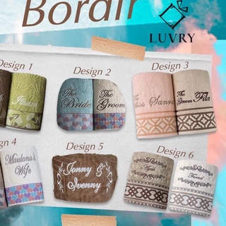 ¡muy Caliente!! (tnp-491) Luvry - toalla de bordado individual de regalo - hoja (toalla individual con caja)