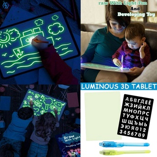 [STA] Draw with Light Fun Writing Pad Developing Educational Toy Drawing Painting Board for Kids