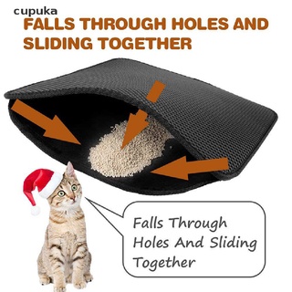 cupuka - alfombrilla de cama doble para gatos, diseño de panal de abeja grande con base impermeable cl