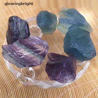 [glowingbright] Piedra de cristal de cuarzo fluorita Natural áspera pulida especímen de grava