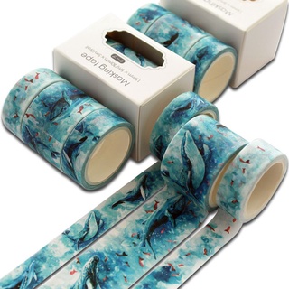 explosión 3pcs ocean washi cinta adhesiva linda cinta adhesiva diy decoración pegatina scrapbooking diario cinta de enmascaramiento (7)