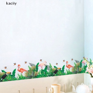kaciiy flamingo hoja mariposa pegatina de pared fondo diy arte mural calcomanía decoración del hogar cl