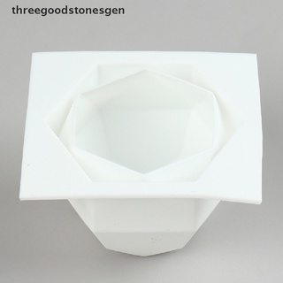 [threegoodstonesgen] vela multilateral de cubo de diamante diy molde de silicona hecho a mano vela de aromaterapia