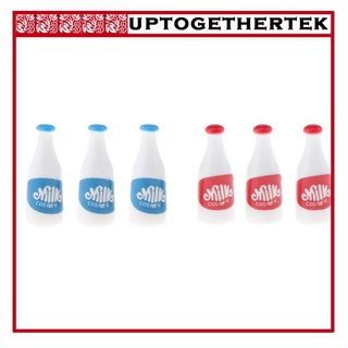 (Topelect) 1/12 contenedor Plástico Para guardar leche/Casa De muñecas con 6 botellas De leche Accs (4)