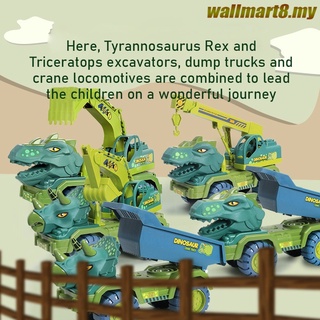 Gran dinosaurio de ingeniería camiones de los niños juguetes de ingeniería camiones excavadoras de volcado camiones grúas pequeños coches niño juguetes de los niños anti-gota coche de juguete