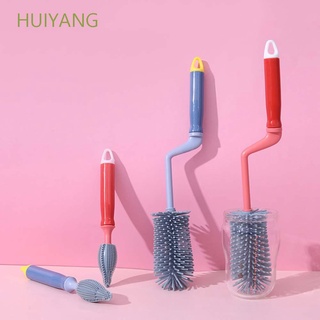 Huiyang taza/cepillo De silicona con mango largo/giratorio De 360 grados Para Lavar bebés
