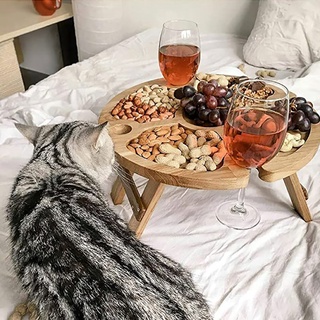 hermosa mesa de picnic de vino al aire libre camping mesa de queso bandeja plegable mesa de aperitivos