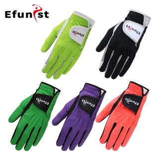 Pack 1 pieza guantes de Golf Efunist mano izquierda transpirable verde 3D Performance malla antideslizante Micro fibra guantes de Golf para hombre M (1)