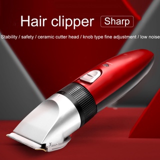 atlantamart eléctrico usb recargable bajo ruido corte de pelo clipper peluquería hogar trimmer herramienta (2)
