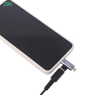 ZWI 90 Degree USB C Female to Type C + Micro USB Male Converter for Cellphone