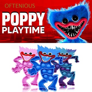 OFTENIOUS Hot Push Bubble Fidget Toys Practical Jokes Scary Toy Huggy Wuggy Silicone Game Character Gifts Kids Play Poppy Playtime/Multicolor