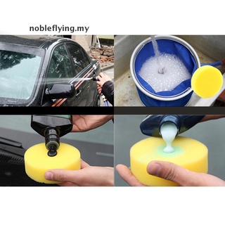 [nobleflying] 12 pzs almohadillas de espuma redondas de cera polaca para vidrio de coche limpio [MY]