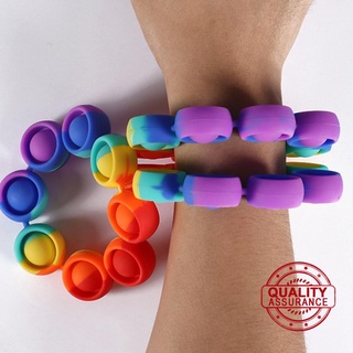 luminoso arco iris roedor pionero burbuja pulsera niños educativos juguetes de escritorio pulsera n7w9