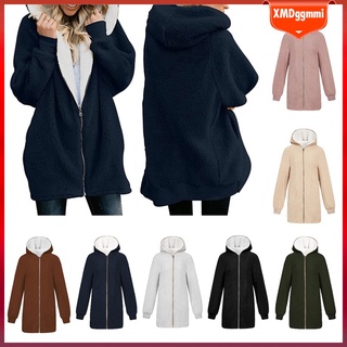las señoras de lana abrigo cardigan casual abrigo sudadera con capucha cremallera sudadera con capucha chaqueta larga abrigo sudadera con capucha abrigo de invierno