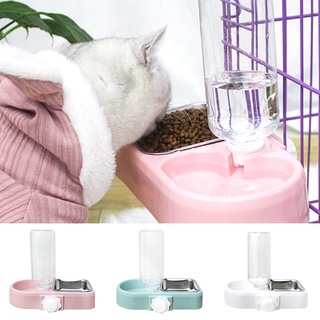 fundraising Pet Cat Dog Auto Feeder Water Dispenser Double Drinking Bowl Dish Food Container