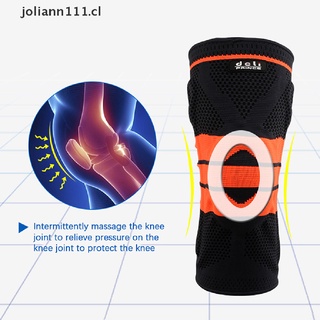 joli 1 pieza de silicona completa rodillera correa de patella medial soporte fuerte meniscus cl