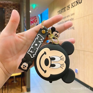 【Empanada】 Nova Disney Ponto Minnie Mickey Mouse Coin Purse Keychain Dos Desenhos Animados Bonito Caso Pingente De Cabo De Dados Da Moeda Chave Saco De Armazenamento Chaveiro (8)
