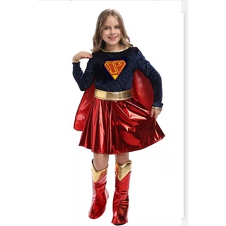 Supergirl 01 disfraz Super Girl niños superhéroe Cosplay vestido importación