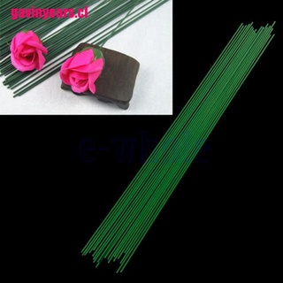 [GAV&CL] 12Pcs verde cinta Floral alambre de hierro Artificial tallo flor tallo DIY decoración 60 cm