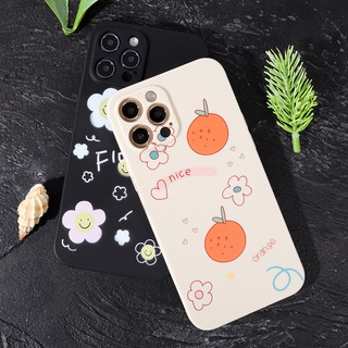 Flowers OrangeiPhone12ProPhone Case6sApplicableXRSilicone Apple11Lens All InclusiveMaxCase