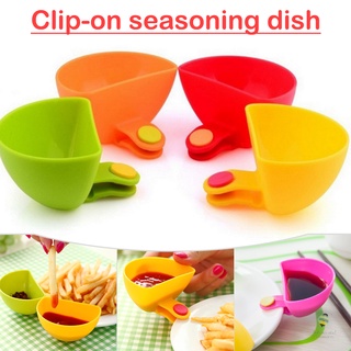 Assorted Sauce Clips Tray with Soft Grip Button Seasoning Dishes for Tomato Sauce Salt Vinegar Sugar Kitchen Supply (1)