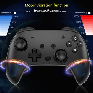 gamepad turbo bluetooth inalámbrico controlador de juego para nintendo switch soporte pc uso recargable de seis ejes giroscopio (2)