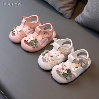 0-1-3 años 2 sandalias para niños Baotou zapatos de playa zapatos para mujer bebé princesa pequeñas niñas zapatos suela