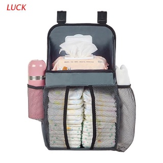 luck baby cuna organizador colgante bolsa de almacenamiento para esenciales ropa de cama pañal bolsa de pañales