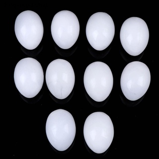 [pegasu1shg] 10pcs blanco sólido plástico sólido huevos de paloma maniquí huevos falsos eclosión suministros calientes