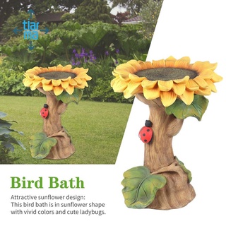 Girasol pájaro baño jardín decoración al aire libre patio decoración de césped adornos de arte