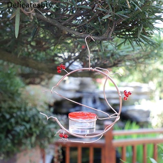 [delicado] patio colgante alimentador de pájaros hummingbird alimentador de metal soporte alimentador de aves caliente