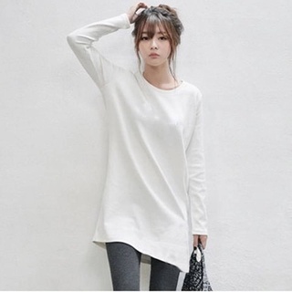 Interior de las mujeres de manga larga T-shirt desgaste negro y blanco camisa en el verano suelto saiz gran Color salvaje Top (1)