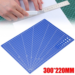 SANTOSCOY 30X22cm Cutting Pad Paper Board Manual Tool Cutting Mat A4 DIY Double-sided Grid Lines Durable Printed Self-healing Craft/Multicolor (6)
