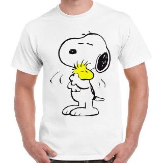 Snoopy Peanuts dibujos animados Happy Cute 80s Retro camiseta 2108 manga corta