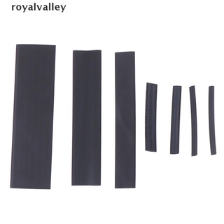 Royalvalley 127Pcs Weatherproof heat shrink sleeving tubing tube assortment kit black glue CL