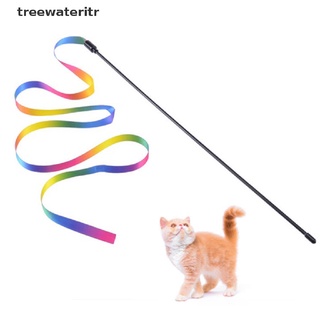 [tre] 28 cm cinta arco iris de doble cara divertido gato palo creativo divertido gato juguetes.