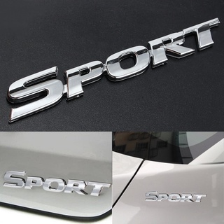 3D SPORT Chrome Tailgate lettering Badge Emblem Decor Decal Car Trunk Auto Body