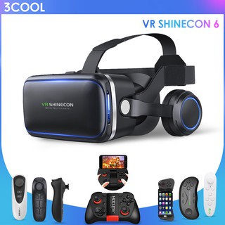 Nuevo Shinecon 6 gafas VR auriculares VR + pantalla inteligente+control inalámbrico gamepad móvil todo en uno juego de realidad Virtual VR Box wearables realidad Virtual pantalla completa Visual envolvente gafas de realidad Virtual wearables regalos perfectos