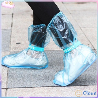nube rainy days herramientas botas de agua espesar lluvia galoshes botas de lluvia cubiertas de zapatos impermeable reutilizable antideslizante antideslizante unisex overshoes/multicolor