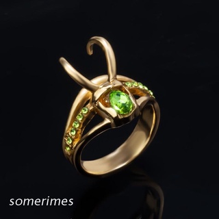 Paquete de tiempo de 3 anillos de aleación de apilamiento Thor Loki casco anillos Charm joyería para hombres mujeres