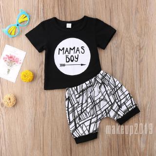 Mu -2019 bebé recién nacido MAMAS niño niño camiseta Tops+pantalones traje conjunto de ropa