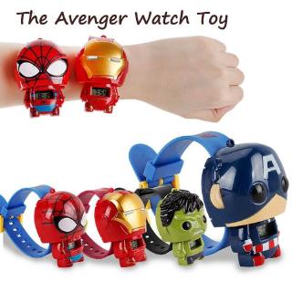 Vengadores Iron man Spider-man niños reloj de pulsera niños juguetes de dibujos animados