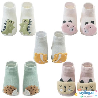 estilo suave de algodón calcetines de bebé accesorios de dibujos animados animal recién nacido calcetines nuevo bebé otoño invierno 6-12 meses antideslizante piso