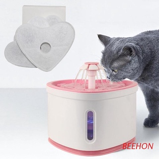 beehon 4 piezas dispensador de fuente de gato en forma de corazón para mascotas, filtro para mantener el agua fresca