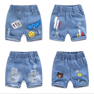 bebé jeans pantalones cortos de verano de dibujos animados de los niños demin pantalones cortos niños niños grils lindo casual demin pantalones